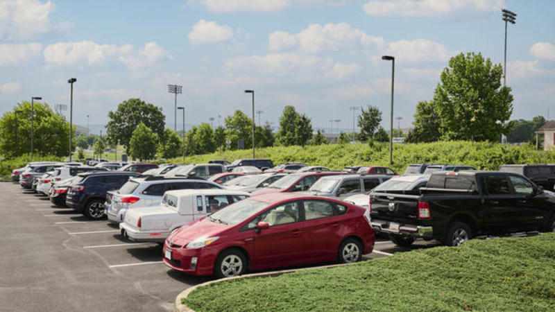 Cars parked in a parking lot