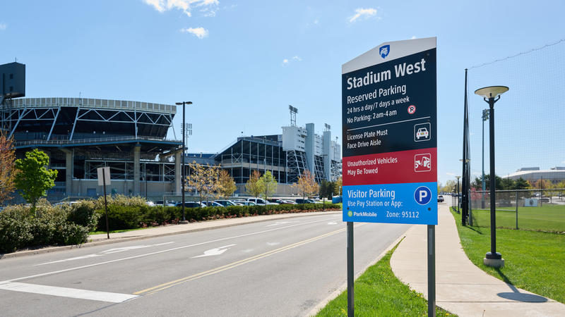 Stadium West Entrance Sign 