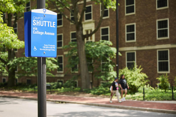 Campus Shuttle sign