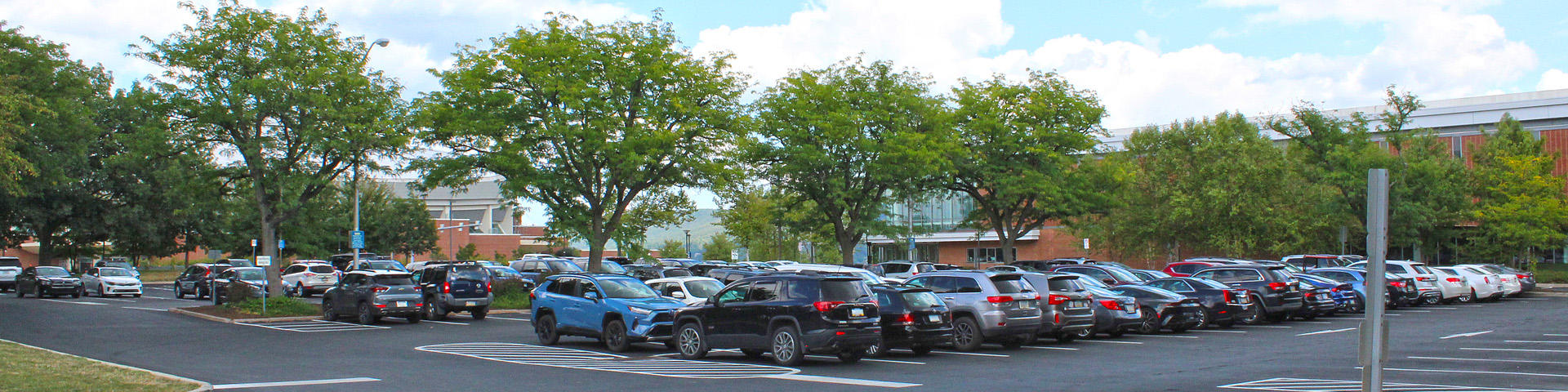 Vehicles parked in a lot