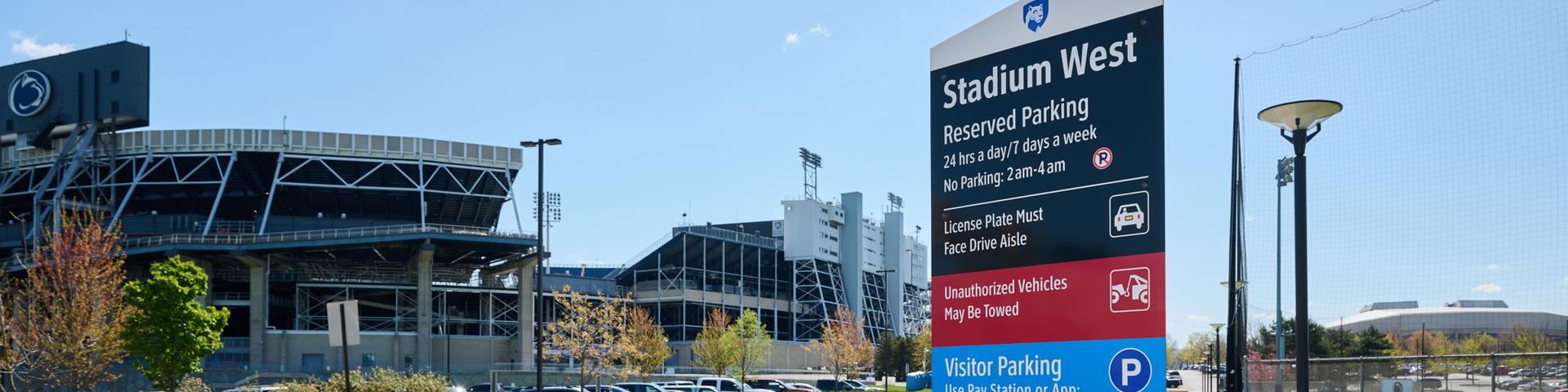 Stadium West Entrance Sign