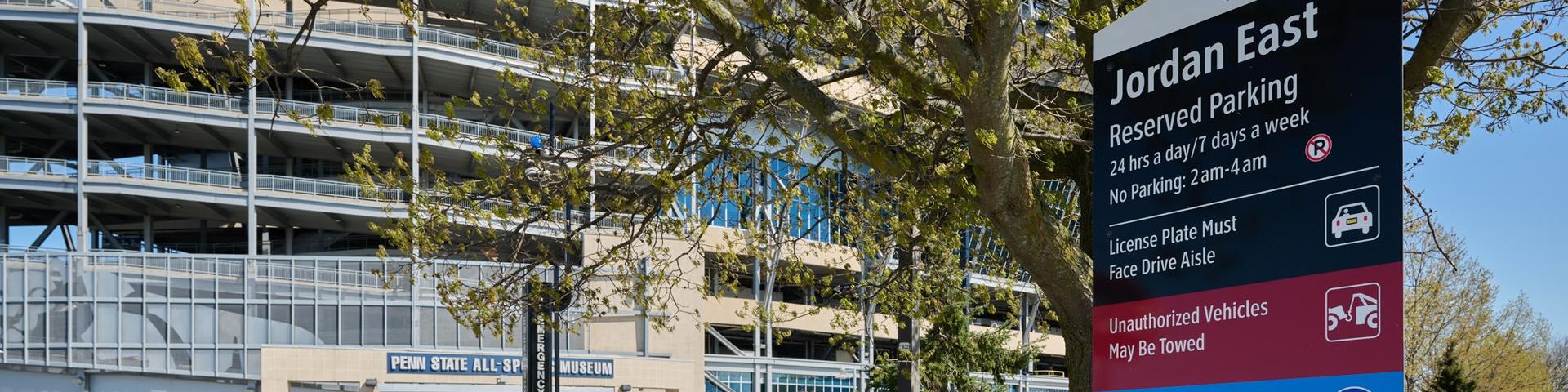 Jordan East Sign and Beaver Stadium